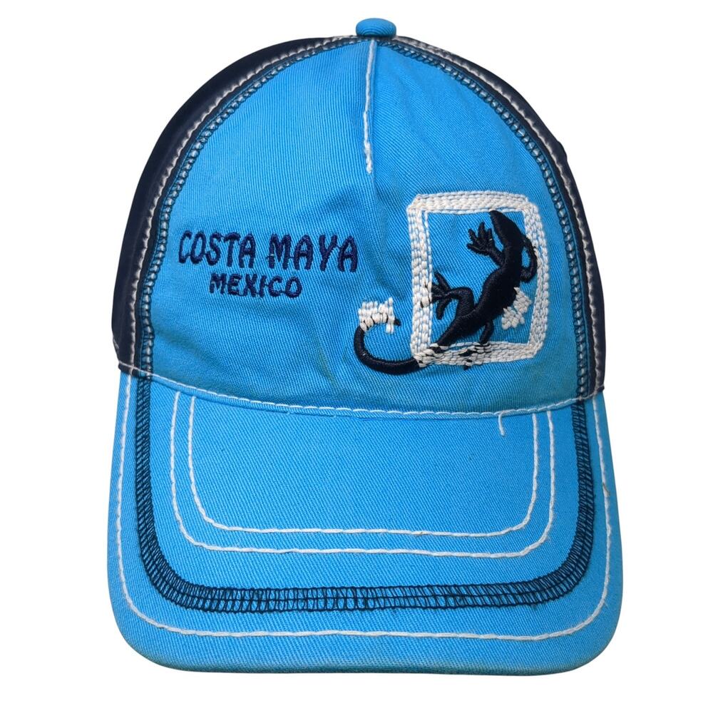 Costa Maya Mexico Slideback 5 Panel Cap Blue One Size Embroidered Dkps Gorras